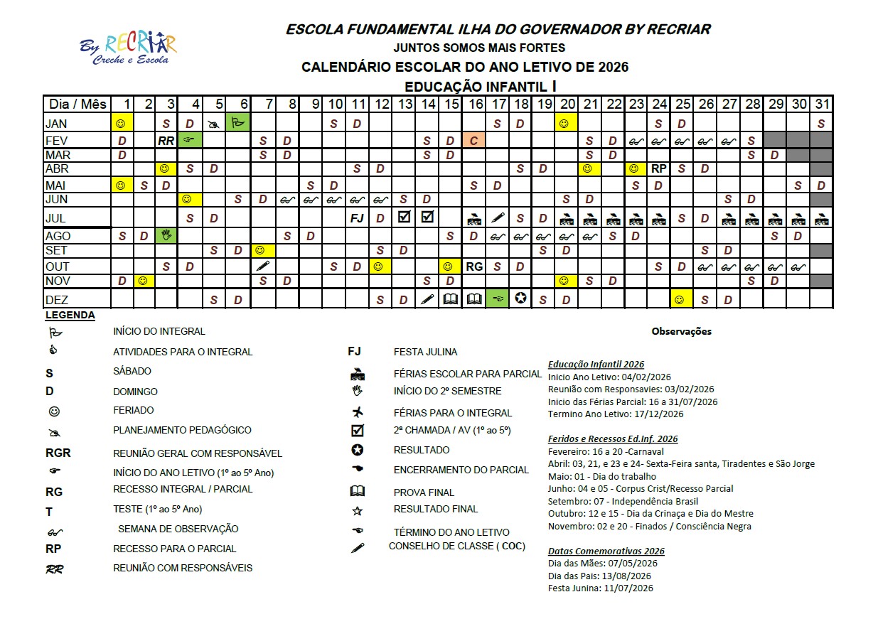 calendario escolar